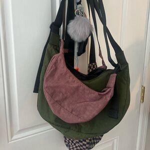 Small purple baggu crescent bag